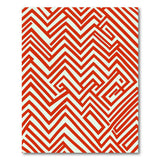 Red Geometric Modern Bold Red Zigzag Geometric Area Rug