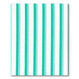 Bold Teal Vertical Stripe Area Rug