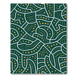 Green Gold Tribal Dot Heritage Area Rug