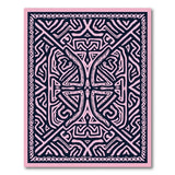 Pink Tribal Maze Geometric Area Rug