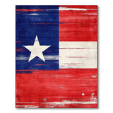 Red Distressed Texas Lone Star Flag Area Rug