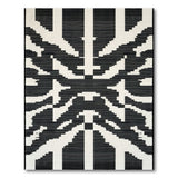 Geometric Modern Bold Black White Geometric Abstract Rug