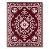 Ornate Red Persian Floral Traditional Persian Area Rug