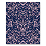Navy Pink Ornate Floral Vintage Area Rug