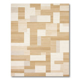 Modern Beige Neutral Geometric Block Rug