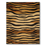 Brown and Tan Tiger Stripe Brown Tan Area Rug
