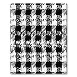 Bold Black White Geometric Houndstooth Area Rug