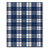 Blue and Teal Navy Blue Plaid Washable Area Rug
