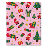 Pink Gnome Christmas Cartoon Area Rug