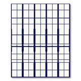 Blue and Teal Navy Grid Geometric Area Rug