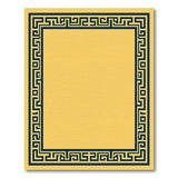 Navy Greek Key Border Gold Area Rug