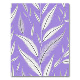 Elegant White Feathers Purple Area Rug