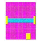 Vibrant Pink Blue Yellow Dotted Geometric Area Rug