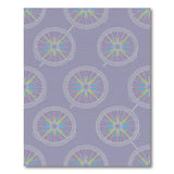ODIKA Purple Geometric Circle Washable Area Rug