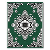 Green Ornate Emerald Mandala Persian Area Rug