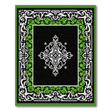 Ornate Green Border Persian Medallion Rug