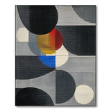 Bold Geometric Circles Multi-Color Area Rug