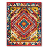 Vibrant Geometric Diamond Southwestern Area Rug
