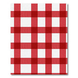 Red White Gingham Checkered Farmhouse Rug