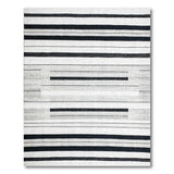 Geometric Modern Modern Black White Striped Geometric Rug