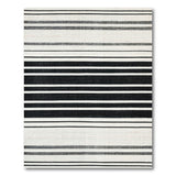 Bold Black White Striped No. 38 Area Rug
