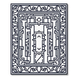 Intricate Geometric Black White Black and White Area Rug