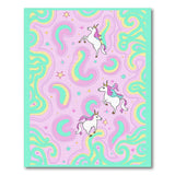 Whimsical Unicorn Swirls Area Rug