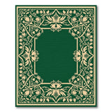 Emerald Green Persian Border Area Rug