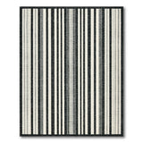 Bold Black White Vertical Stripe No. 12 Area Rug