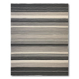 Black and White Black White Horizontal Stripe Area Rug