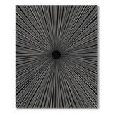 Black White Radial Burst Geometric Rug