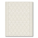 Beige and Neutral Beige Geometric Diamond Trellis Area Rug