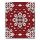 Crimson Snowflake Papercut Area Rug