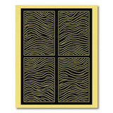 Black Gold Wavy Grid Geometric Rug