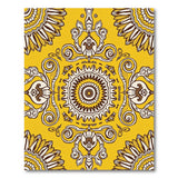 Yellow Yellow Sunflower Mandala Area Rug