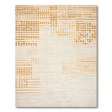 Ivory Terracotta Lattice Geometric Rug