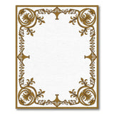 Ornate Gilded Floral Border Area Rug