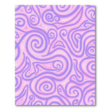 Pink Purple Swirling Abstract Area Rug