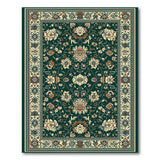Green Lush Green Floral Persian Area Rug