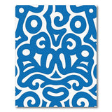 Bold Blue Abstract Geometric Area Rug