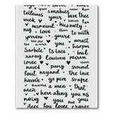 Vintage Love Poem Cross-Stitch Area Rug