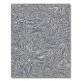 Blue and Teal Navy Wave Abstract Area Rug