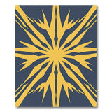 Bold Yellow Starburst Geometric Area Rug