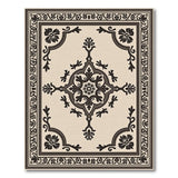 Beige and Neutral Elegant Beige Persian Medallion Area Rug