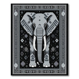 Geometric Tribal Elephant Area Rug