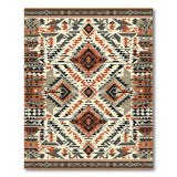 Beige Terracotta Southwestern Geometric Rug