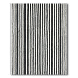 Bold Black White Vertical Stripe No. 7 Area Rug