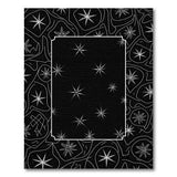 Black White Geometric Star Area Rug