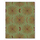 Green Boho Starburst Washable Area Rug