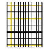 Bold Black Yellow Plaid Grid Area Rug